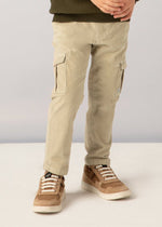 Boys' Stylish Corduroy Cargo Pants with Pockets