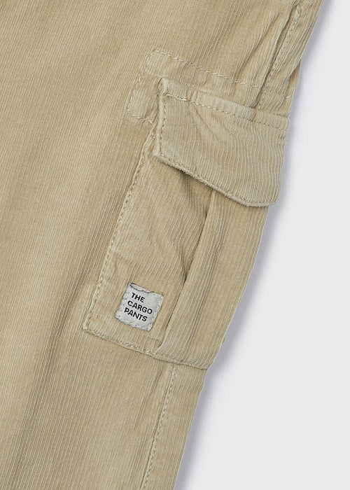 Boys' Stylish Corduroy Cargo Pants with Pockets