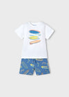 Boys Surfboard Print Bermuda Set