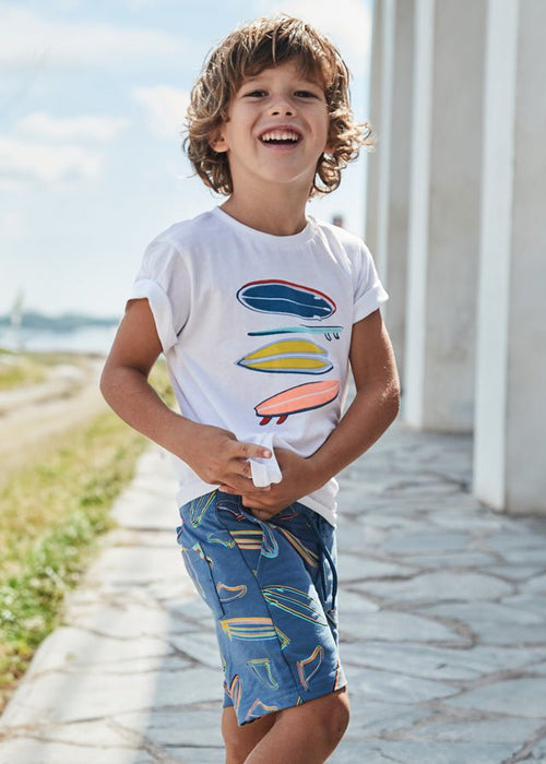 Boys Surfboard Print Bermuda Set