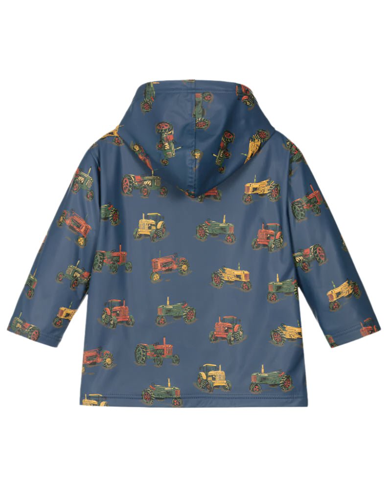 Boys Tractor Print Waterproof Rain Jacket