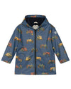 Boys Tractor Print Waterproof Rain Jacket