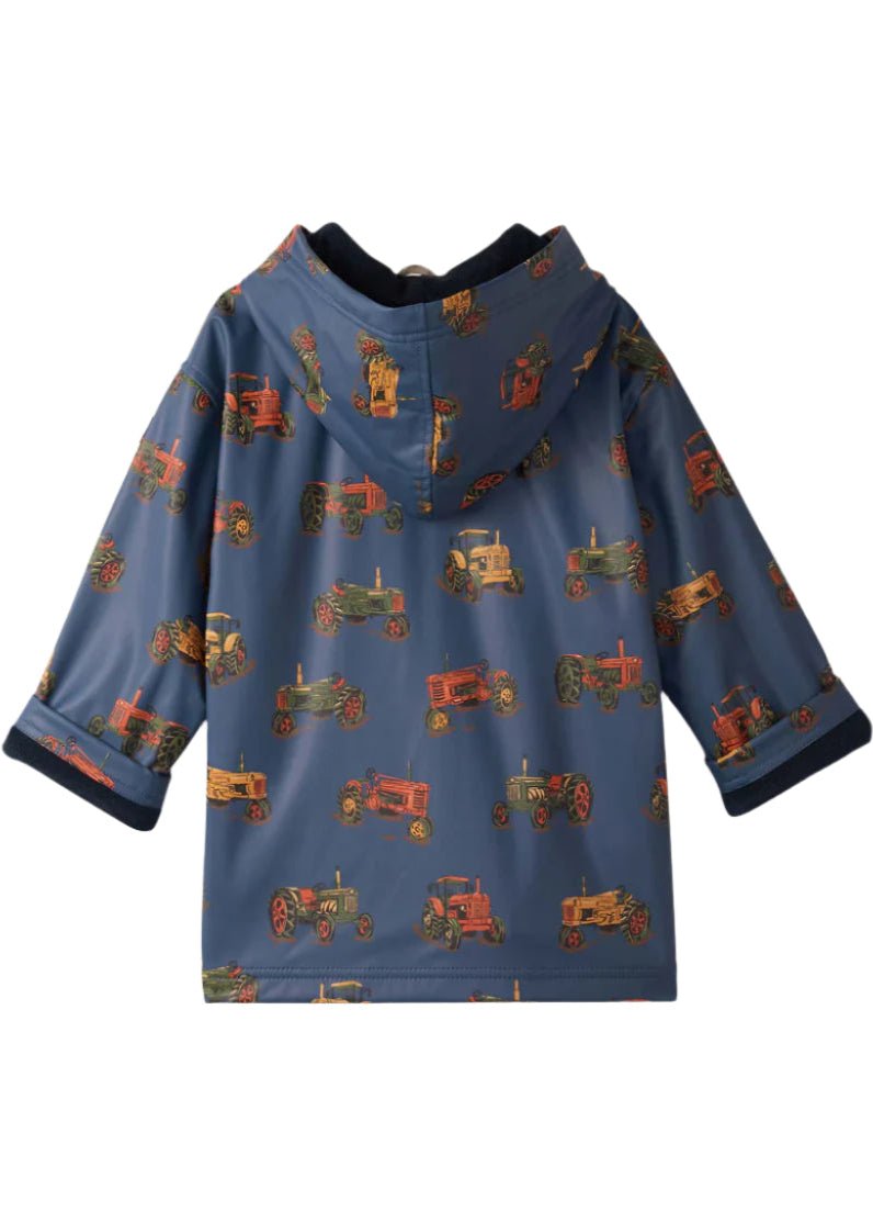 Boys Tractor Print Waterproof Rain Jacket