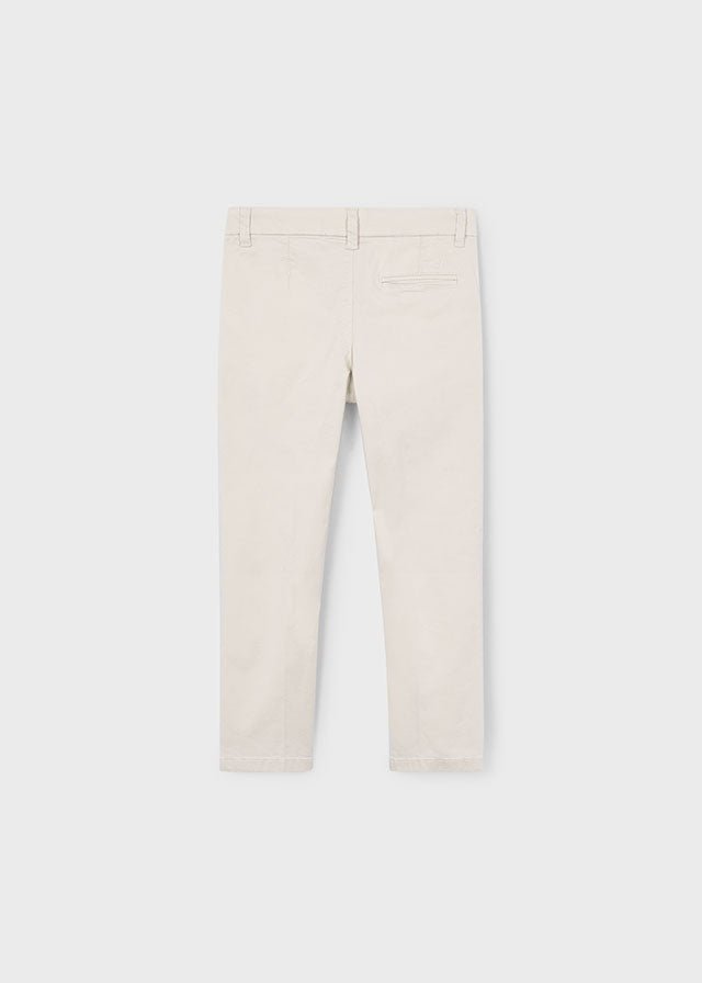 Boys Twill Basic Trousers - Beige