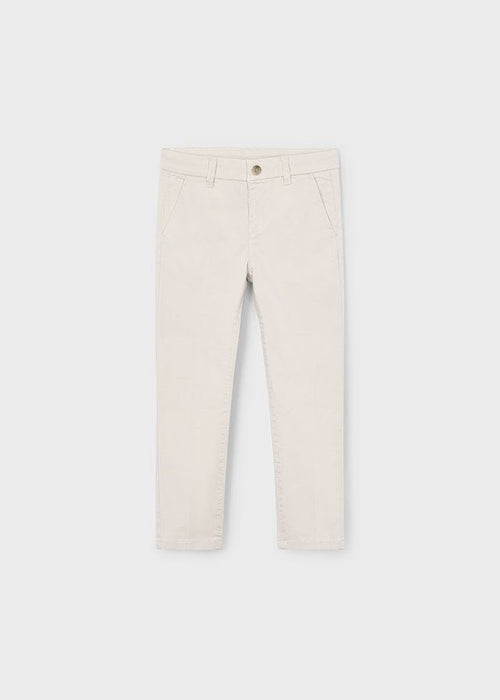 Boys Twill Basic Trousers - Beige