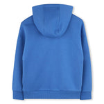 Boys Twill Effect Hooded Sweatshirt with Puff Logo