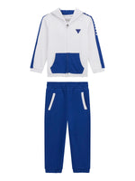 Boy's White & Blue Hooded Active Set