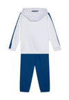 Boy's White & Blue Hooded Active Set