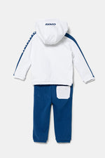 Boys White & Blue Hooded Active Set