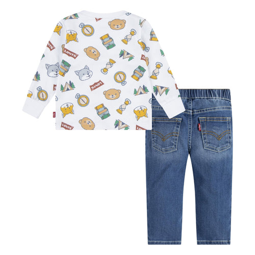 Boys White & Blue Trouser Set (Levis)