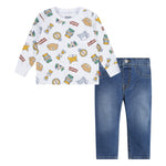 Boys White & Blue Trouser Set (Levis)