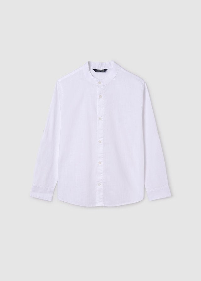 Boys White Collarless Cotton Shirt Mayoral ( Match - A/B )