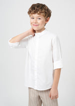 Boys White Collarless Cotton Shirt Mayoral ( Match - A/B )