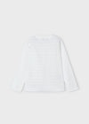 Boys White Long Sleeve T-Shirt