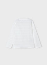 Boys White Long Sleeve T-Shirt