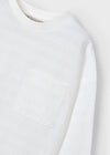 Boys White Long Sleeve T-Shirt