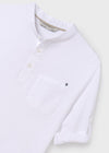 Boys' White Long Sleeved Mao Collar Shirt (Mayoral)