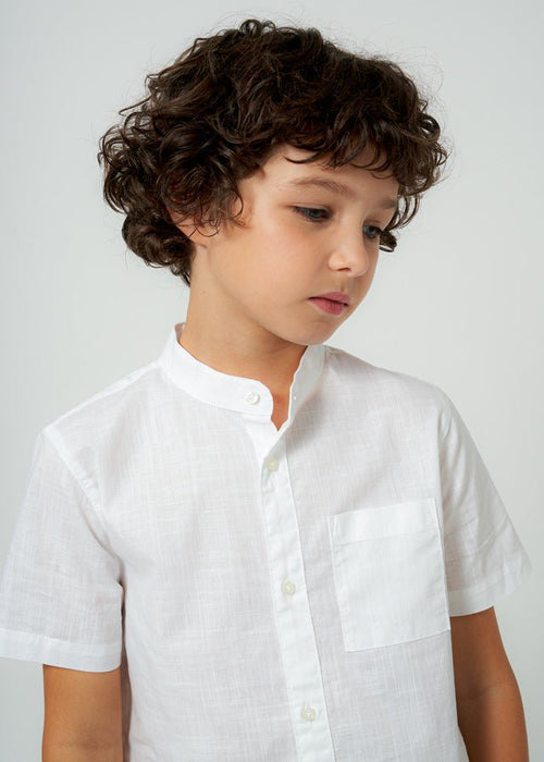 Boys' White Mao Collar Shirt (Mayoral)