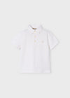 Boys White Short Sleeve Polo Shirt