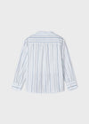 Boys White Striped Cotton Shirt