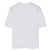 Boys White Tee with Black Flocked Logo
