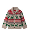 Boys Winter Elk Knit Shawl Cardigan