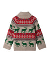 Boys Winter Elk Knit Shawl Cardigan