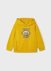 Boys' Yellow Pixelated Print Hoodie