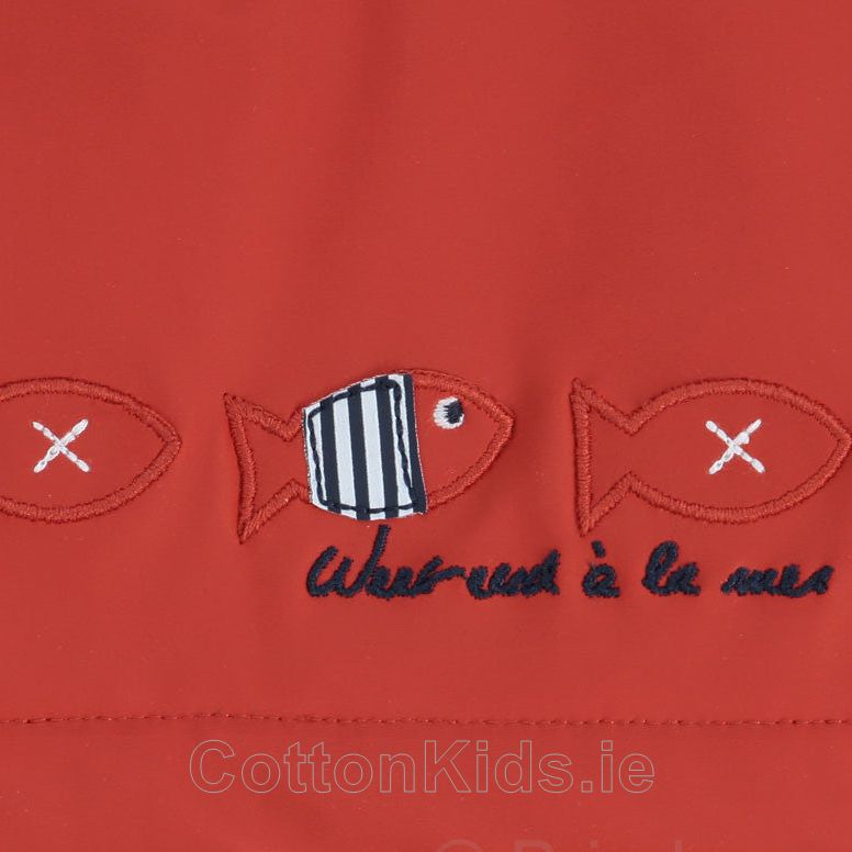 Brick Red Waterproof Fleece - Lined Raincoat
