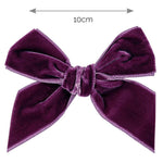 BURDEAUX 10cm - Velvet Hair Clip With Bow (10cm) (Condor)