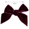 BURGUNDY 10cm - Velvet Hair Clip With Bow (Condor)