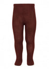 BURGUNDY Plain Stitch Basic Tights (A/W)