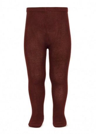 BURGUNDY Plain Stitch Basic Tights (A/W)
