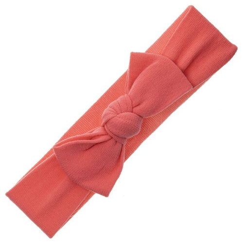 CORAL Baby Headband With Knotted Bow