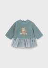 Cute Baby Girl Blue Tulle Dress (Mayoral)