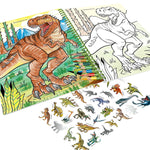 Dino World Colouring Book with Colouring Pencils