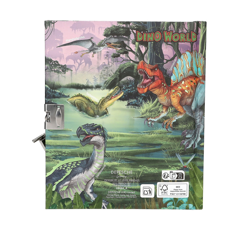 Dino World Diary With Padlock