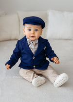 Elegant Baby Boy Christening Suit Set Navy (Finn)