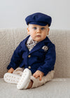 Elegant Baby Boy Christening Suit Set Navy (Finn)