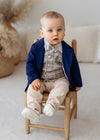 Elegant Baby Boy Christening Suit Set Navy (Finn)