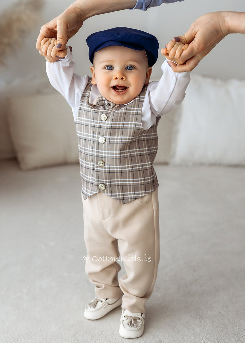 Elegant Baby Boy Christening Suit Set Navy (Finn)