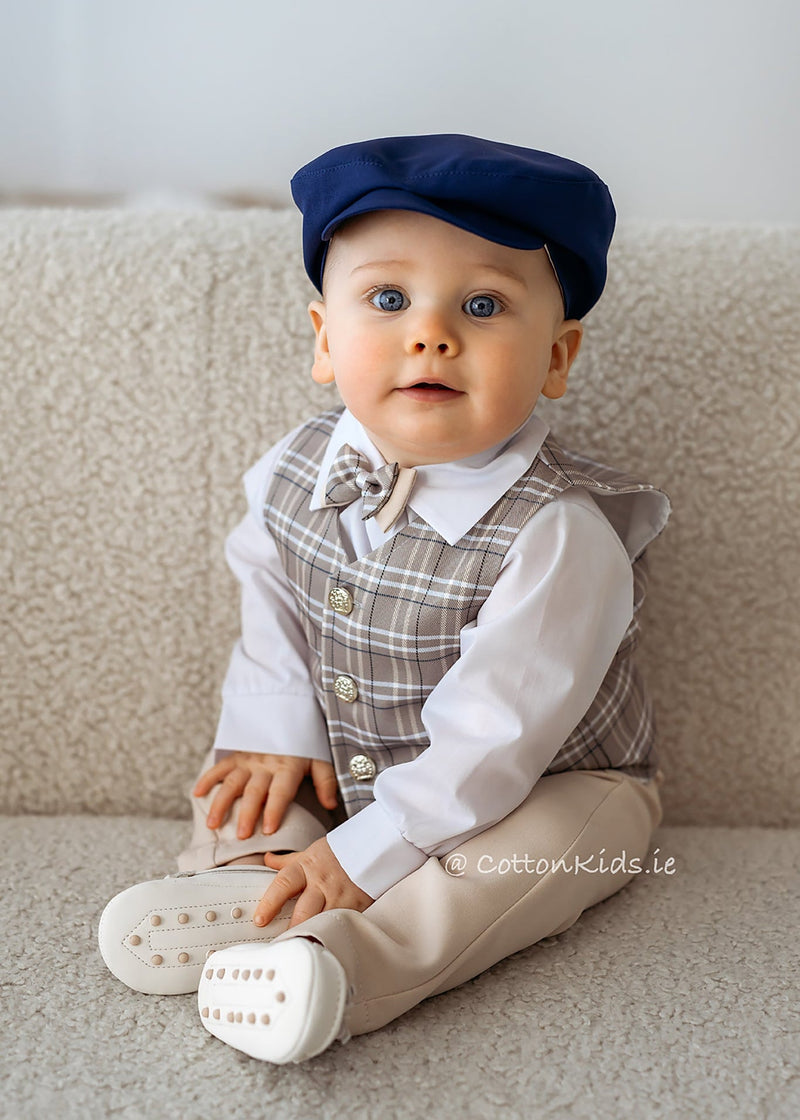 Elegant Baby Boy Christening Suit Set Navy (Finn)