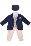 Elegant Boys Christening Suit Set Navy (Finn)