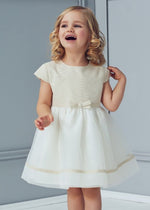 Elegant Gold Occasion Dress with Bow (JANE)