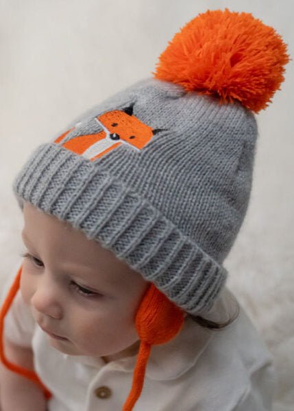 Fox Woolly Hat and Mittens Set