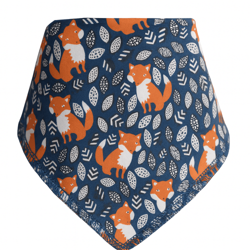 Foxes Foxes Everywhere Organic Cotton DribbleBoo Bandana Bib