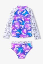 Girl Airbrush Dolphins Rashguard Set