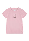 Girl Pink Ribbed Logo Raglan Top