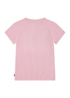 Girl Pink Ribbed Logo Raglan Top