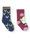 Girls' 2 - Pack Patterned Socks Set (Tuc Tuc)